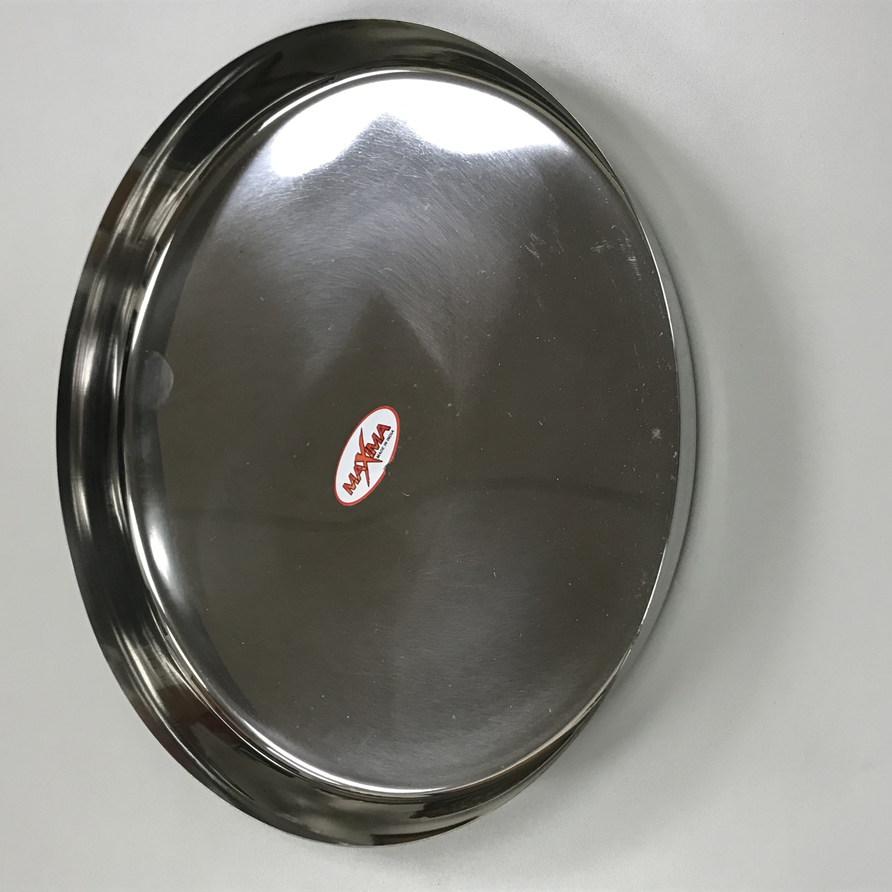 Eris 12" Steel Dinner Plate with Wall - Thali